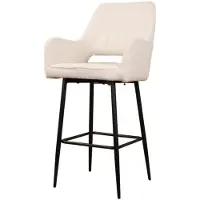 DS4U Lenon barkruk bouclé 2.0 - 65 cm - ivoor