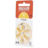 Maxell Zinc Air-Gehoorbatterijen - Hoortoestel batterijen | 10 | PR536 | Geel | 1.45V |