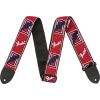 Fender gitaarband - Monogrammed 2 inch red-white-blue