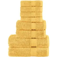 vidaXL 8-delige Handdoekenset SOLUND 600 g/m² goudkleurig