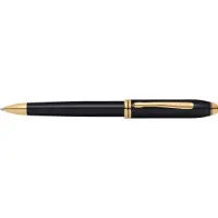 SOLT Japan Market zz3_ARCHIV_Pen_to_pen, Twist action biros Townsend zwart gelakt 23 K verguld beslag (zwartlak, Goud, 1 x)