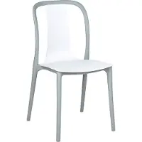 Beliani SPEZIA - Tuinstoel set van 8 - Grijs/Wit - Synthetisch materiaal