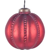 Beliani ARGENTIN - Kerstballen set van 6 - Rood - Glas