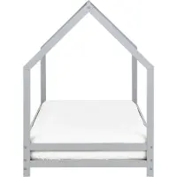 Beliani APPY - Kinderbed - Grijs - 90 x 200 cm - Dennenhout