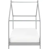 Beliani ORLU - Kinderbed - Grijs - 90 x 200 cm - Dennenhout