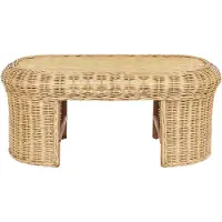 Beliani LIVADEIA - Tuintafel - Natuurlijk - Rotan