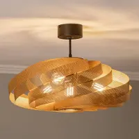 Euluna Plafondlamp Vento, dimbaar, messing / goud, Woon-/ Eetkamer, metaal, Modern, plafondlamp