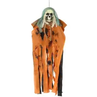 Atosa Halloween/horror thema hang decoratie spook/skelet - enge/griezelige pop - 100 cm - Feestdecoratievoorwerp