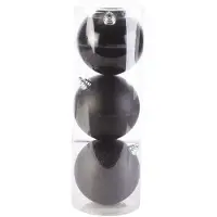 Cosy & Trendy Cosy @Home Kerstballen Zwart ø 15 cm - 3 Stuks