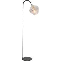 Light & Living Vloerlamp 45x28x160 cm RAKEL mat zwart+smoke