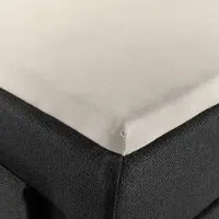 Droomtextiel Topper Hoeslaken Dubbel Jersey Crème - 180x220 cm - 100% Zacht Katoen