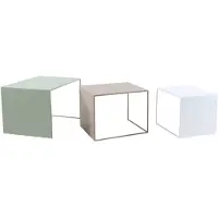 Bronx Bijzettafel Bianca metaal wit 37 cm hoog