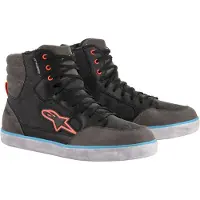 Alpinestars J-6 Waterdichte Canvas Zwart Antraciet Lichtblauw Maat US 6.5