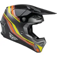FLY Racing Formula CP S.E. Speeder Zwart Geel Rood Crosshelm Maat L