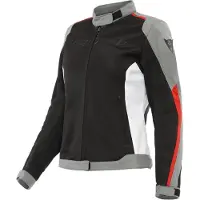 Dainese Hydraflux 2 Air D-Dry Jas Dames Zwart Houtskool Grijs Lava Rood Maat 50