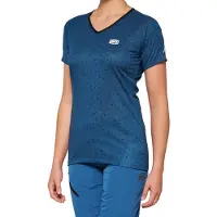 100% Airmatic Slate Blue Dames fietsshirt met korte mouwen