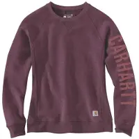 Carhartt Trui Women Clarksburg Crewneck Blackberry Heather-XS