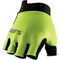 100% Exceeda Korte Handschoenen Fluo Geel/Zwart || Maat: M
