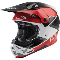 FLY Racing Formula CP Rush Zwart Rood Wit Crosshelm Maat XS