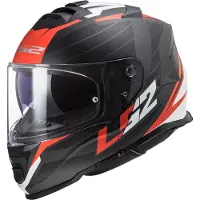 LS2 FF800 Storm Nerve Mat Zwart Rood Integraalhelm Maat 2XL