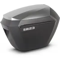 Shad SH23 zijkoffer, paar, aluminium look 23 LITER ZILVER, PAAR