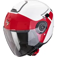 Scorpion Exo-City II Mall Wit-Rood Jet Helm Maat XS
