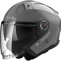 LS2 OF603 Infinity II Solid, jethelm ,grijs ,XL
