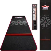 Bull's Bulls Carpet Dartmat Black/Red + Oche | 300x65 cm
