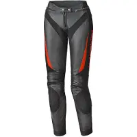 Held Lane II Dames Zwart Rood Leren Motorbroek Maat 44
