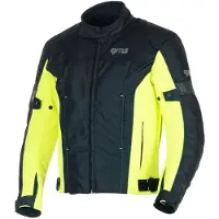 GMS Lagos waterdichte motorfietstextiljas, zwart/geel, maat S