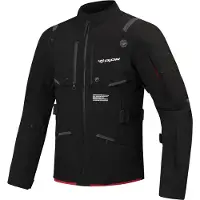 Ixon M-Skeid Zwart Bright Rood Textiele Motorjas Maat S