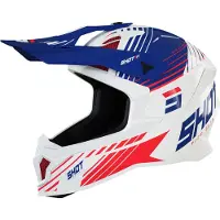 Shot Lite Fury Navy Rood Glanzend Crosshelm Maat S