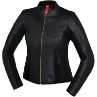 IXS Aberdeen Dames Zwart Leren Motorjas Maat 44