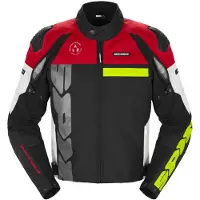Spidi Progressive Tex Jas Wit Rood Maat S