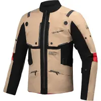 Ixon M-Skeid Sand Zwart Rood Textiele Motorjas Maat M