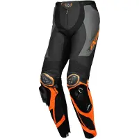 Ixon Vortex 3 PT Zwart Antraciet Oranje Leren Motorbroek Maat L