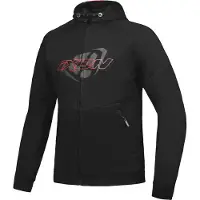 Ixon Touchdown Zwart Rood Textiele Motorjas Maat 2XL