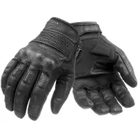 Pando Moto Onyx Black geperforeerde Motorfiets Handschoenen