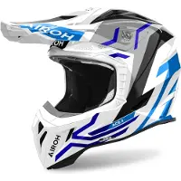 Airoh Aviator Ace 2 Ground Blauw Glanzend Offroad Helm Maat XS