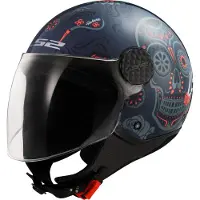 LS2 OF558 Sphere Lux II Maxca Kobalt Oranje Jethelm Maat M