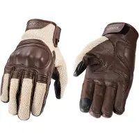 Rokker Austin, handschoenen ,Beige/Donkerbruin ,L
