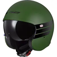LS2 OF599 Spitfire II Retro Mat Legergroen Jethelm Maat L