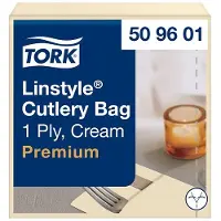 Tork - Pochette LinStyle 1-laags 50st duurzaam creme 509601 | Pak a 50 stuk | 12 stuks