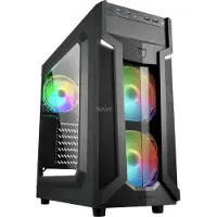 Sharkoon VG6-W RGB - Tower - ATX - Seitenteil mit Fenster (Acryl) Midi-tower PC-behuizing Zwart