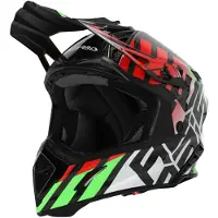 Acerbis Steel Carbon Zwart Groen Rode Crosshelm Maat S