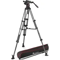 Manfrotto Nitrotech 612 Video Head & Carbonfiber Twin Leg Tripod Kit