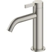 Hotbath Wastafelmengkraan Ace 1-Hendel Gebogen 15.5 cm Geborsteld Nikkel