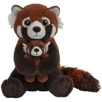 Nature Planet Pluche familie Rode Pandas knuffels - 22 cm - Knuffelberen