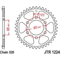 JT Sprockets 520 Jtr1224.36 Steel Achtertandwiel