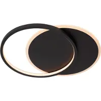 Lucide AXELLE - Plafonnière (Plafondlamp) - Ø 29,5 cm - LED 3 StepDim - 1x24W 2700K - Zwart